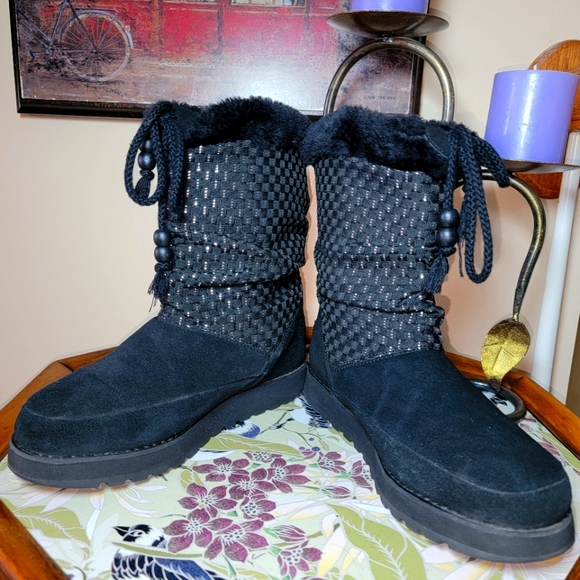 Skechers Suede Leather‎ Winter Boots - Size 6 - Picture 2 of 6